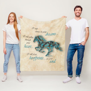Inspirational Horse Fleece Blanket