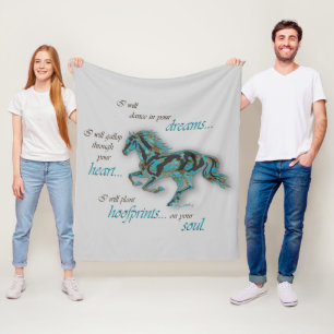 Inspirational Horse Fleece Blanket
