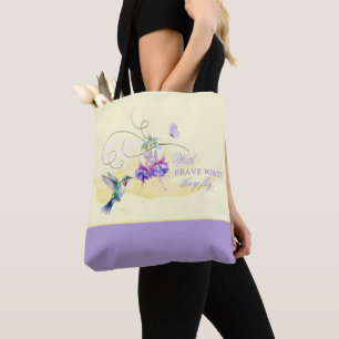 Inspirational Hummingbird and Butterfly Tote Bag