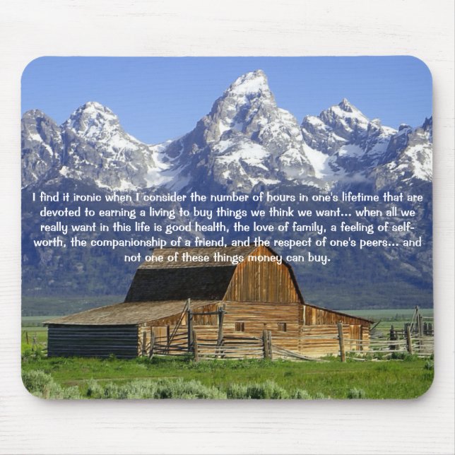 Inspirational Ironies of Life Mouse Mat (Front)