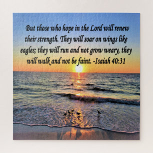 INSPIRATIONAL ISAIAH 40:31 JIGSAW PUZZLE