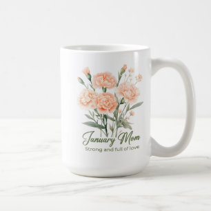 Inspirational January Birth Flower Mom Wrap Coffee Mug