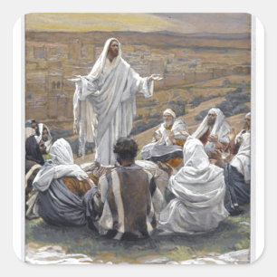 Inspirational Jesus Bible Faith Hope Love Square Sticker