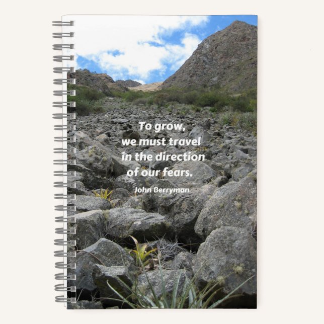 inspirational journal, "To grow . . ." Notebook (Front)