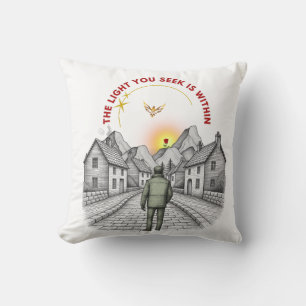 Inspirational Journey Illustration  Cushion