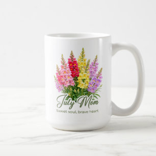 Inspirational July Birth Flower Mom Wrap Coffee Mug