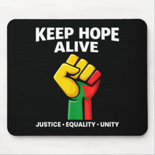 Inspirational keep hopes alive black history pride mouse mat