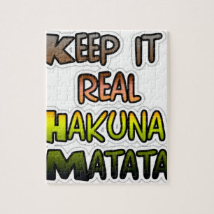 Inspirational "Keep It Real Hakuna Matata" Art Jigsaw Puzzle