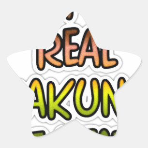 Inspirational "Keep It Real Hakuna Matata" Art Star Sticker