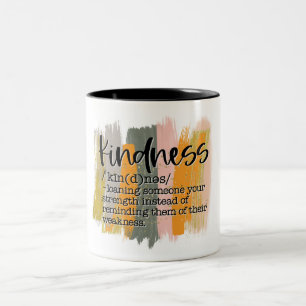 Inspirational Kindness Definition Two-Tone Coffee Mug