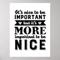 Inspirational Kindness More Important To Be Nice