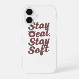 Inspirational Kindness Quote with Cosy Bear iPhone 16 Case
