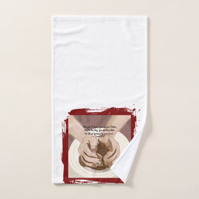 Inspirational Kitchen Towel – “Isaiah 64:8” Potter (Hand Towel)