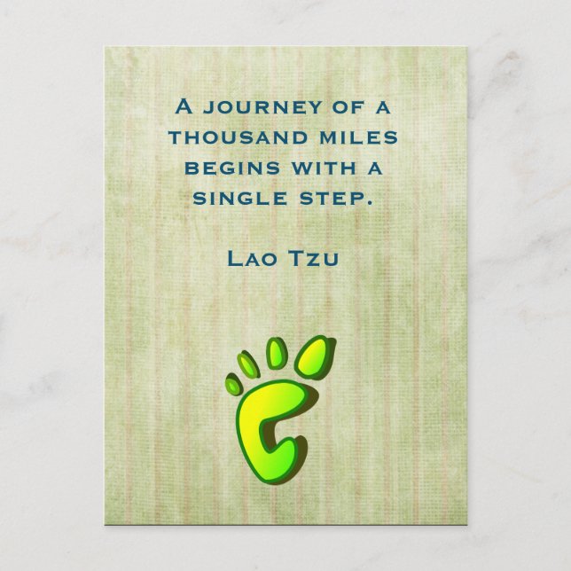 Inspirational Lao Tzu Quote Postcard (Front)