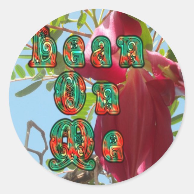 Inspirational Lean On Me Floral Skyward Art Print  Classic Round Sticker (Front)