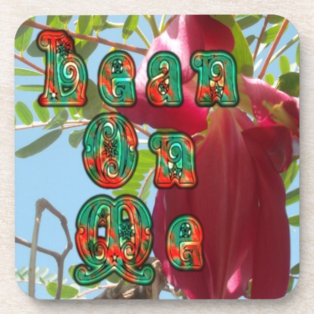 Inspirational Lean On Me Floral Skyward Art Print  Coaster (Front)