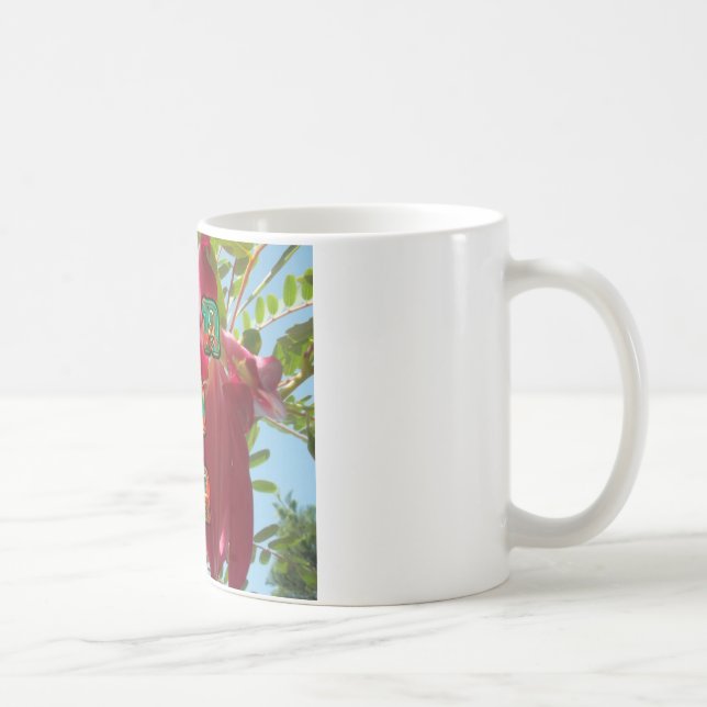 Inspirational Lean On Me Floral Skyward Art Print  Coffee Mug (Right)