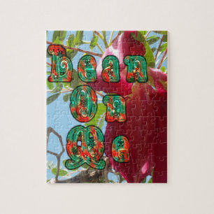 Inspirational Lean On Me Floral Skyward Art Print Jigsaw Puzzle