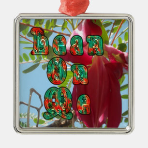 Inspirational Lean On Me Floral Skyward Art Print Metal Tree Decoration
