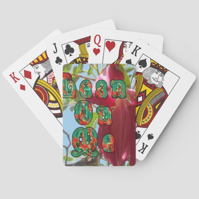 Inspirational Lean On Me Floral Skyward Art Print  Playing Cards (Back)