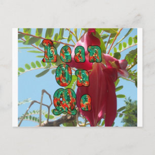 Inspirational Lean On Me Floral Skyward Art Print  Postcard