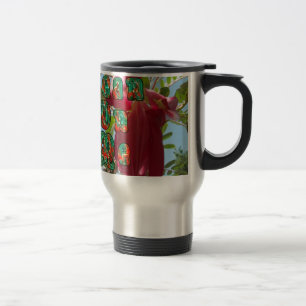 Inspirational Lean On Me Floral Skyward Art Print  Travel Mug