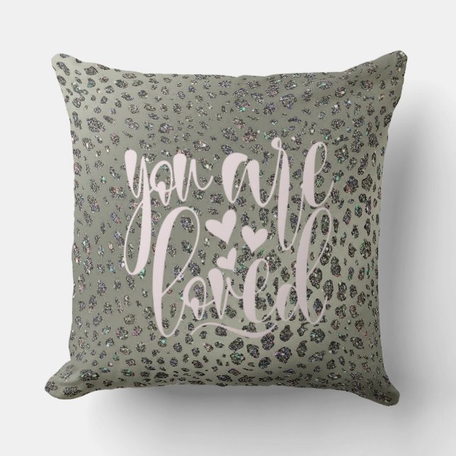 Inspirational Leopard Print Decorative Cushion (Front)