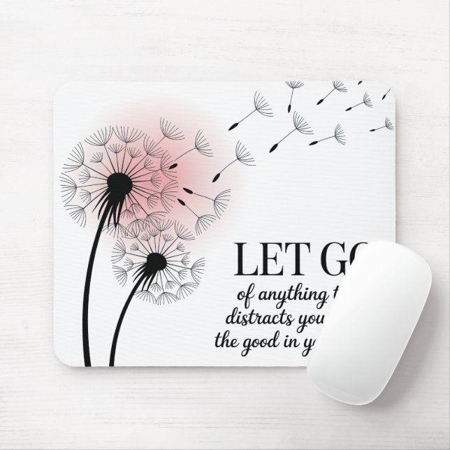 Inspirational Let Go Mouse Mat (With Mouse)