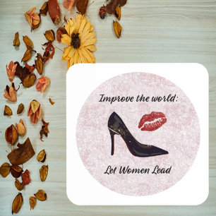 Inspirational Let Women Lead Coaster