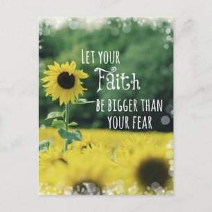 Inspirational: Let Your Faith Be Bigger Than Fear Postcard