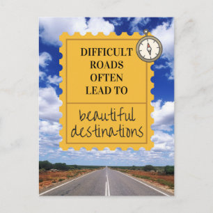 Inspirational Life Motto Postcard
