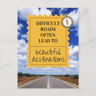 Inspirational Life Motto Postcard