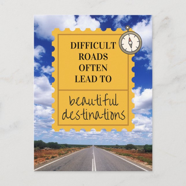Inspirational Life Motto Postcard (Front)