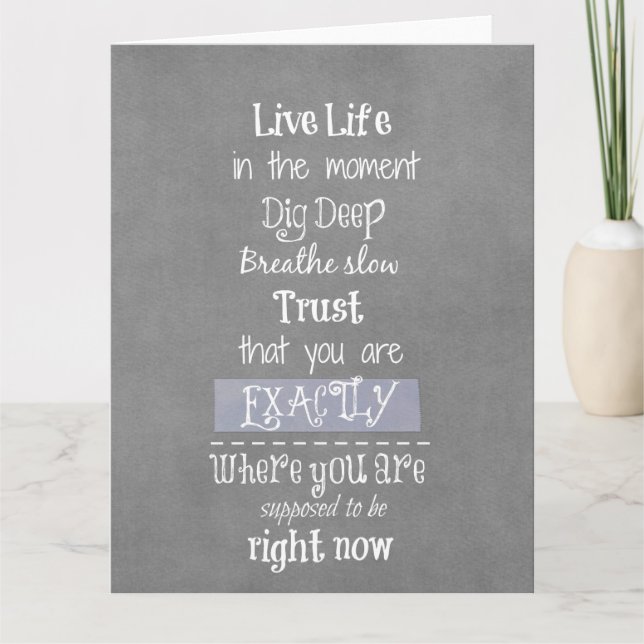 Inspirational Life Quote Card (Front)