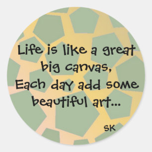 Inspirational Life Quote Classic Round Sticker
