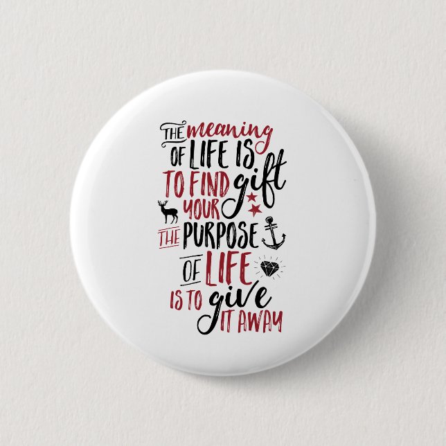 Inspirational Life Quote for Motivation 6 Cm Round Badge (Front)
