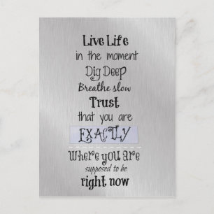 Inspirational Life Quote Postcard