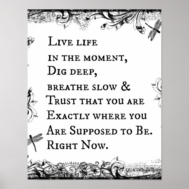 Inspirational Life Quote Poster (Front)