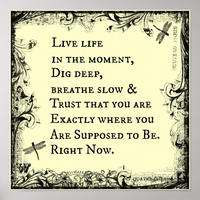 Inspirational Life Quote Poster (Front)