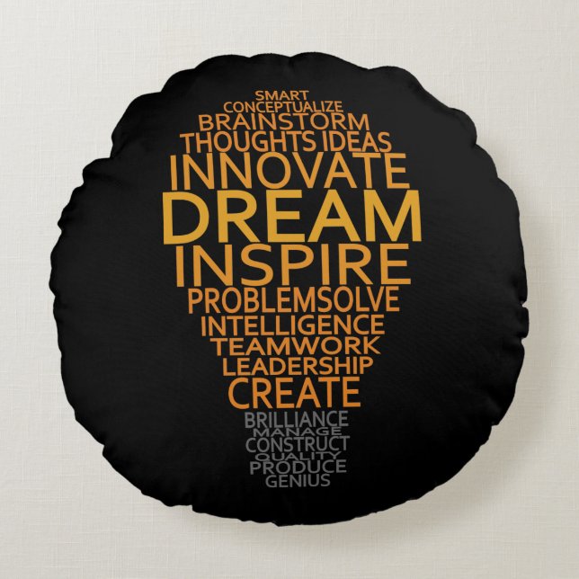 Inspirational Light Bulb custom cushion (Front)