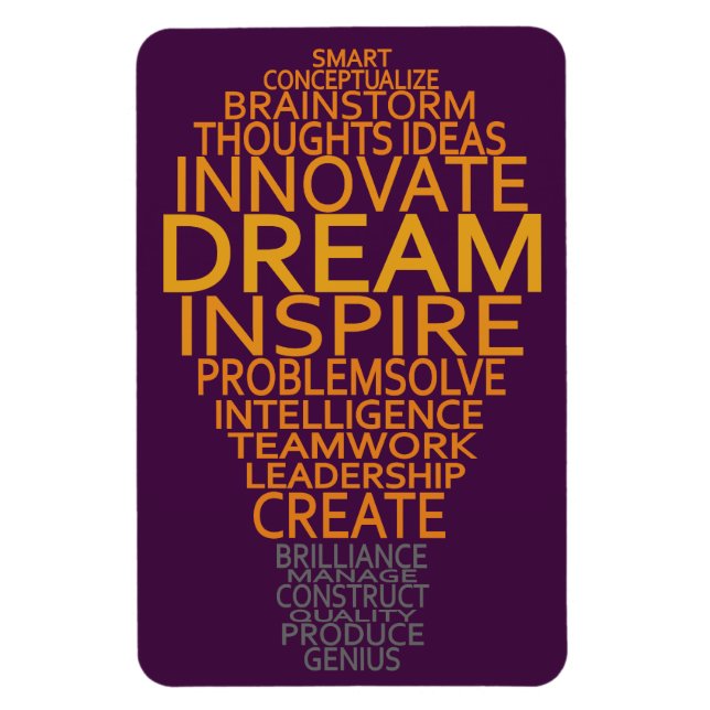 Inspirational Light Bulb custom magnet (Vertical)