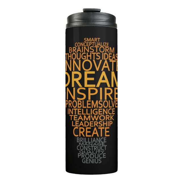 Inspirational Light Bulb custom tumbler (Front)