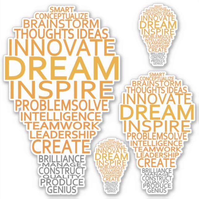 Inspirational Lightbulb stickers (Front)