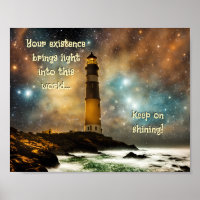 Inspirational Lighthouse Poster