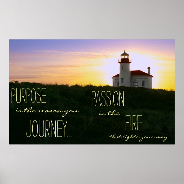 Inspirational Lighthouse Quote Poster (Front)