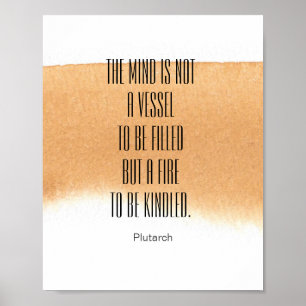 inspirational literary quote  by Plutarch word art Poster
