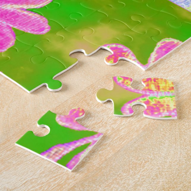 Inspirational Love Eat Play Flower Design Jigsaw Puzzle (Side)