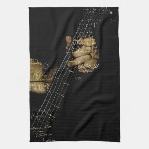 Inspirational Lyric Guitar Tea Towel