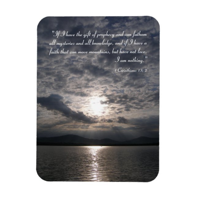 Inspirational Magnet - 1 Corinthians 13; 2 (Vertical)