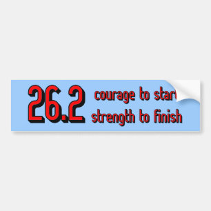 Inspirational marathon bumper sticker
